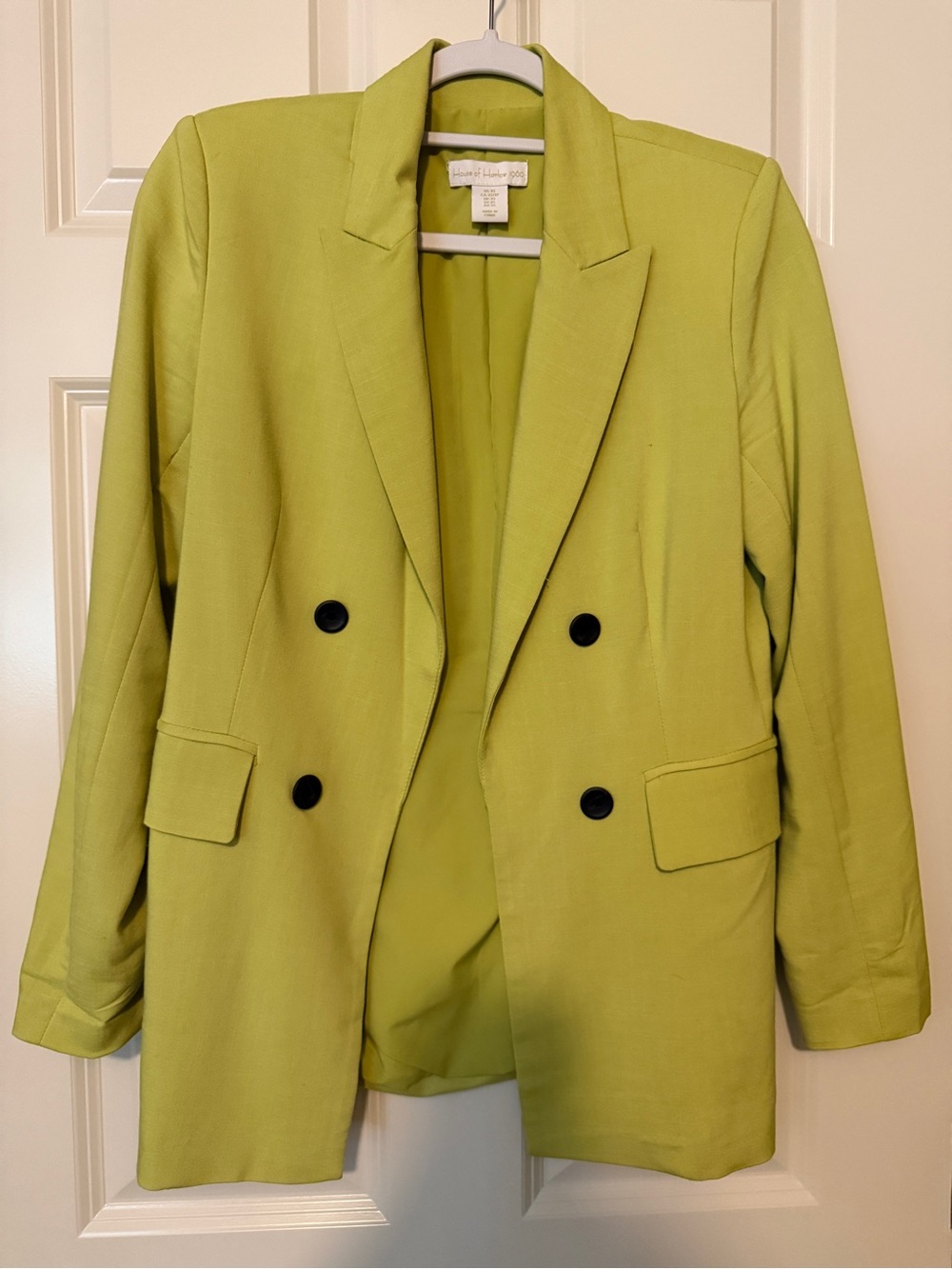 House of Harlow 1960 Lime Green Double-Breasted Blazer